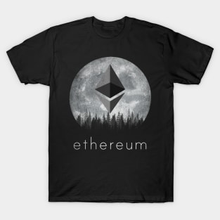 Vintage Ethereum ETH Coin To The Moon Crypto Token Cryptocurrency Blockchain Wallet Birthday Gift For Men Women Kids T-Shirt